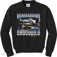 Italian Brainrot Bombardino Crocodilo Kids Sweatshirt thumb 0