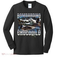 Italian Brainrot Bombardino Crocodilo Kids Long Sleeve Shirt thumb 0