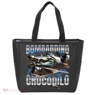 Italian Brainrot Bombardino Crocodilo Tote Bag