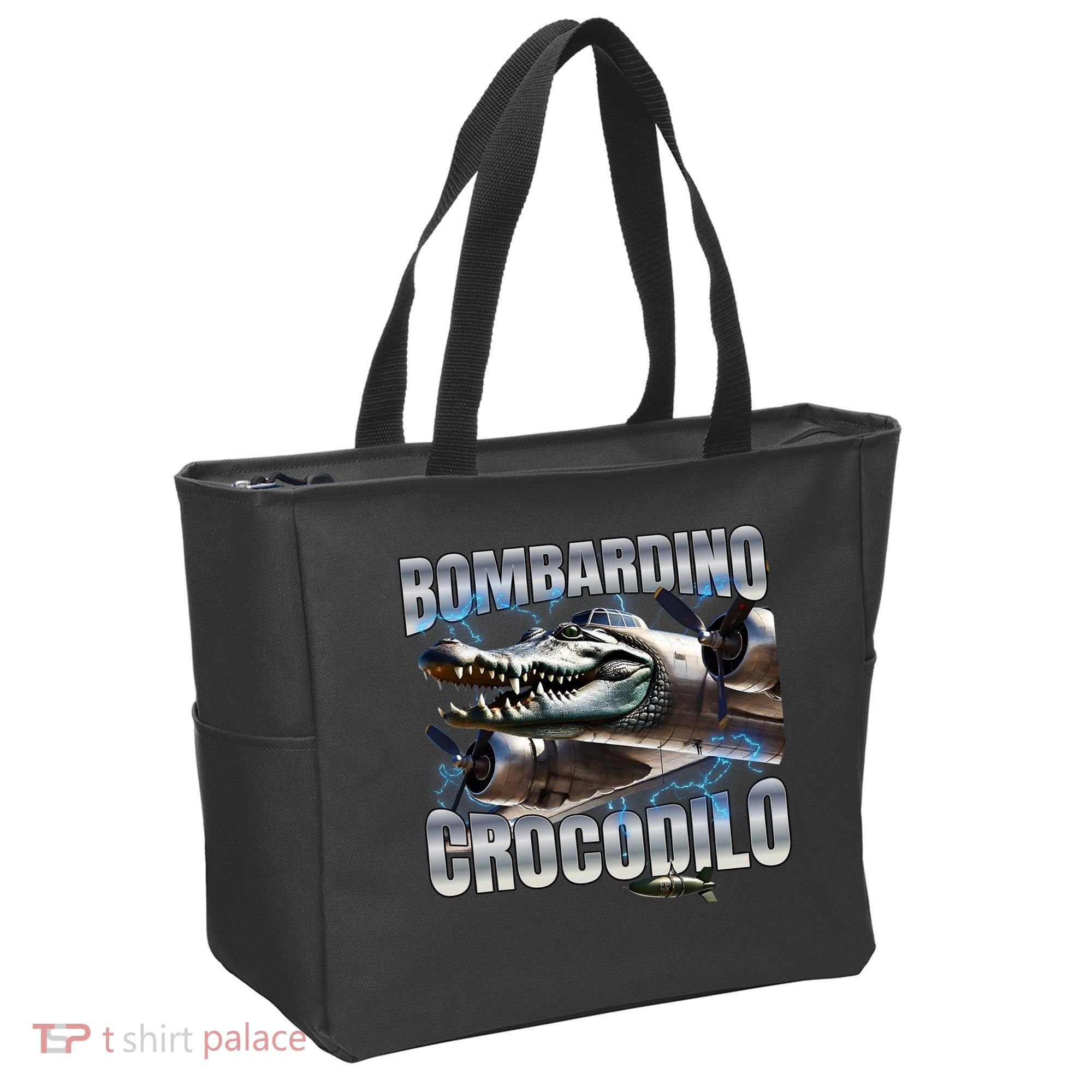 Italian Brainrot Bombardino Crocodilo Tote Bag