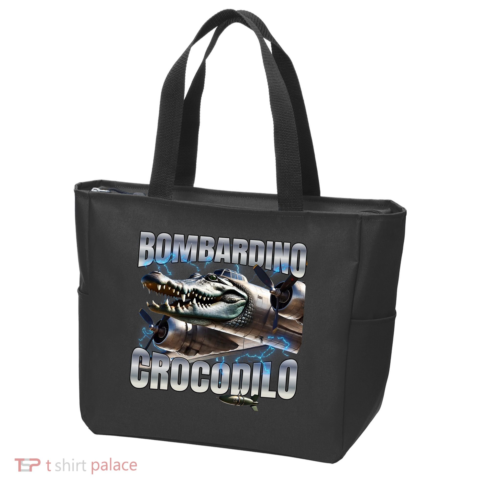 Italian Brainrot Bombardino Crocodilo Tote Bag