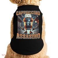 Italian Brainrot Cappuccino Assassino, Funny Cappuccino Meme Doggie Tank thumb 0
