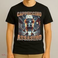 Italian Brainrot Cappuccino Assassino, Funny Cappuccino Meme T-Shirt thumb 3