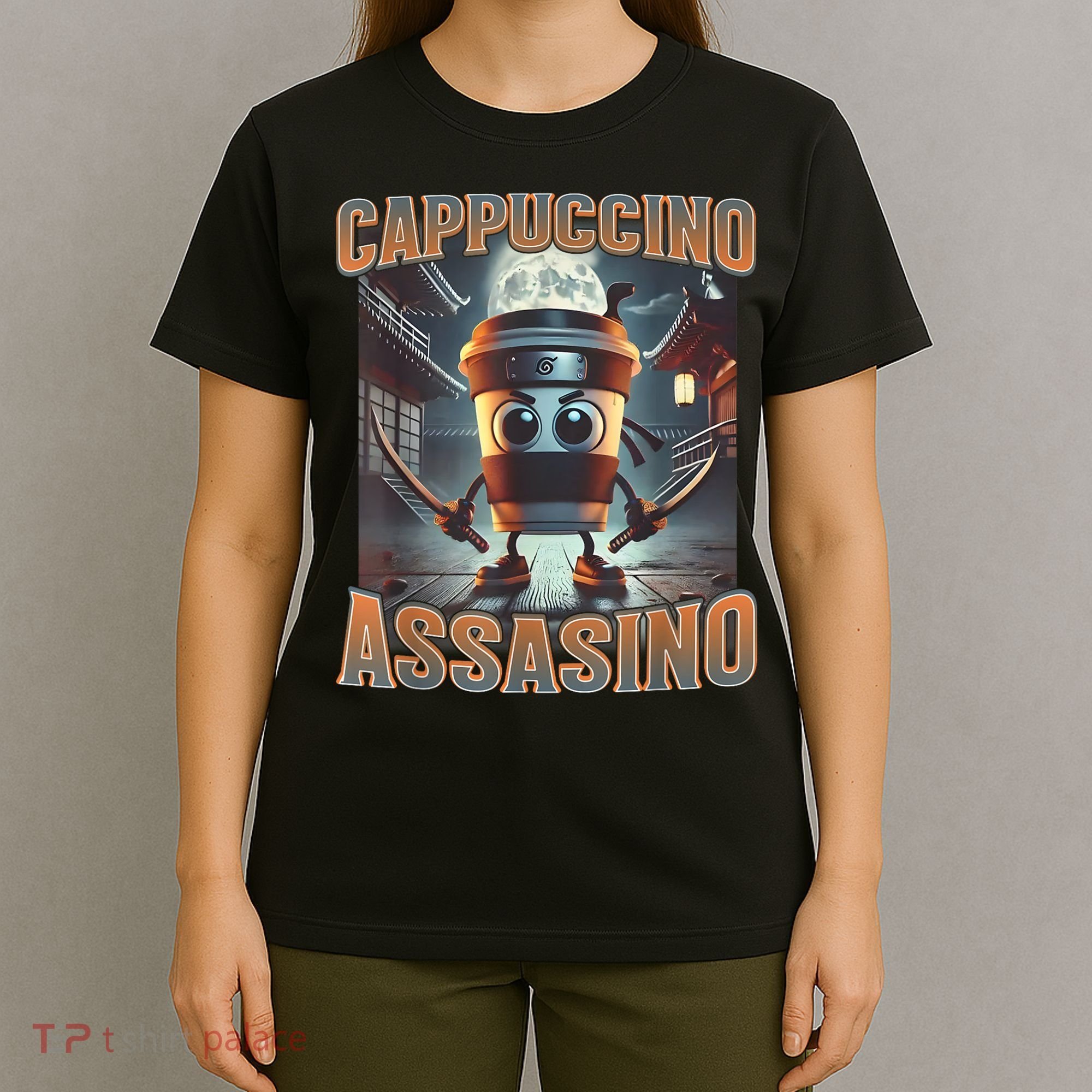 Italian Brainrot Cappuccino Assassino, Funny Cappuccino Meme T-Shirt