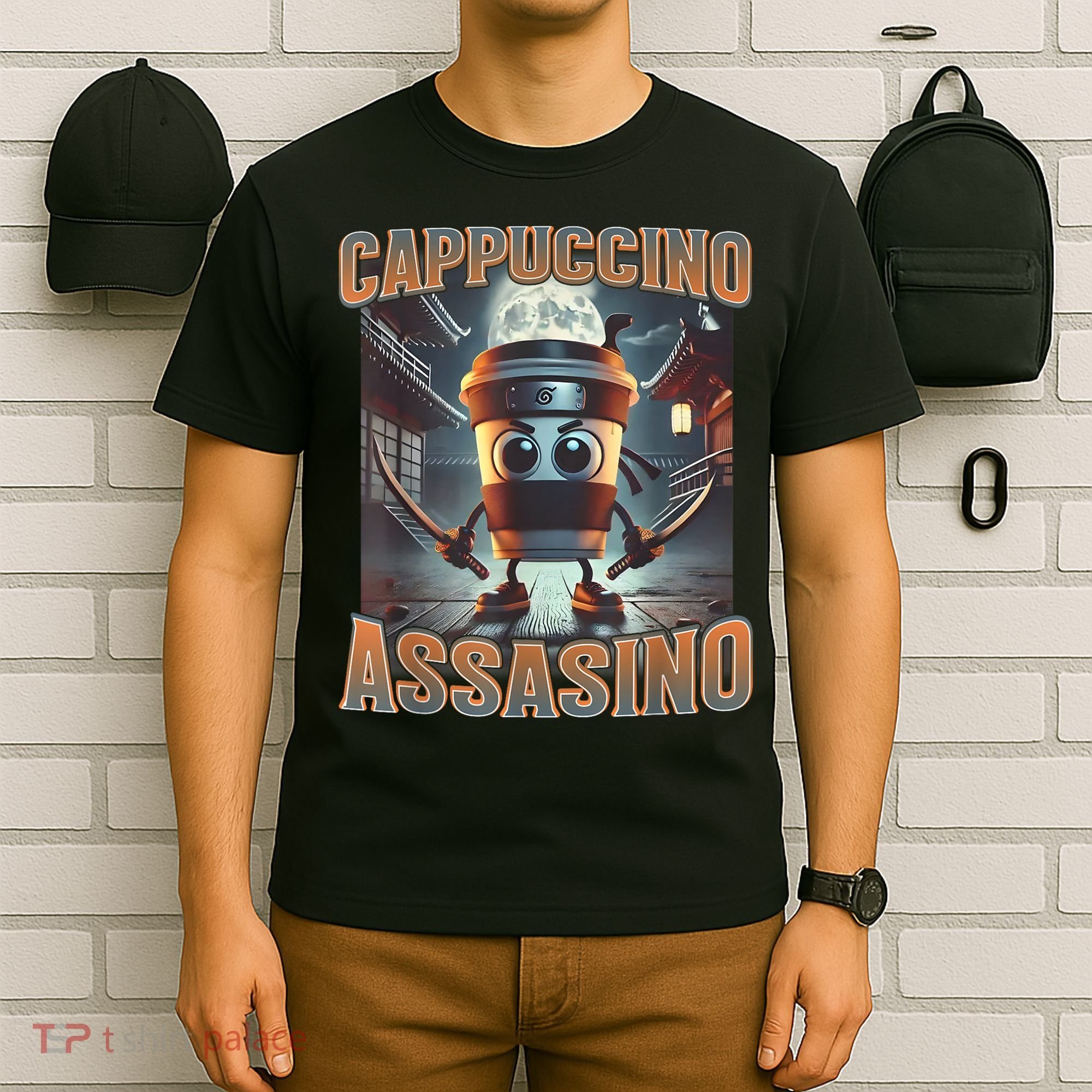 Italian Brainrot Cappuccino Assassino, Funny Cappuccino Meme T-Shirt