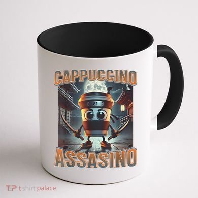 Italian Brainrot Cappuccino Assassino, Funny Cappuccino Meme Coffee Mug back