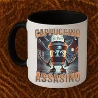 Italian Brainrot Cappuccino Assassino, Funny Cappuccino Meme Coffee Mug thumb 2