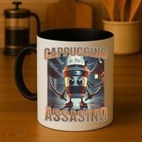 Italian Brainrot Cappuccino Assassino, Funny Cappuccino Meme Coffee Mug thumb 4