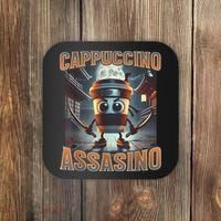 Italian Brainrot Cappuccino Assassino, Funny Cappuccino Meme Coaster thumb 0