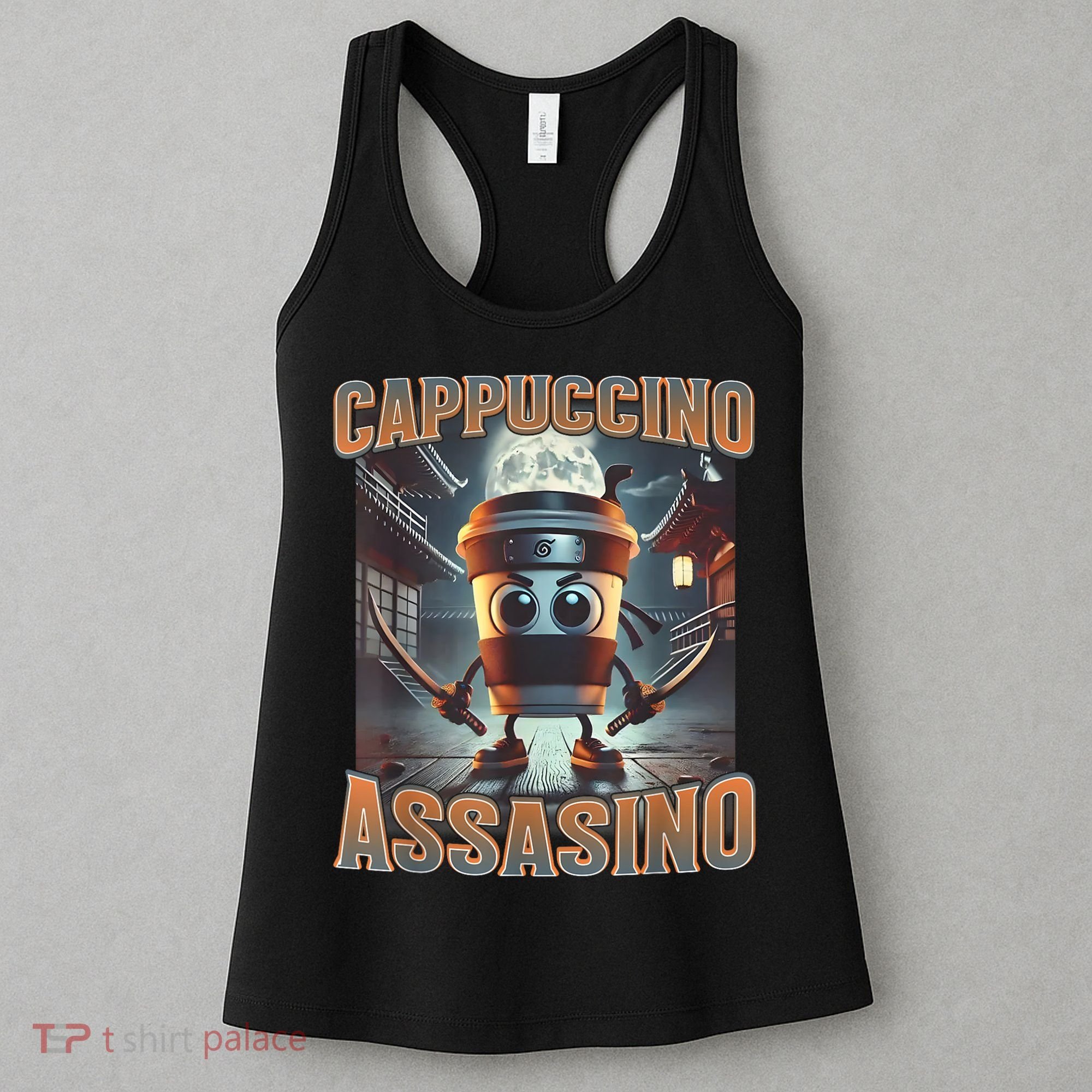 Italian Brainrot Cappuccino Assassino, Funny Cappuccino Meme Women's Tank Top