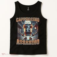 Italian Brainrot Cappuccino Assassino, Funny Cappuccino Meme Tank Top thumb 2