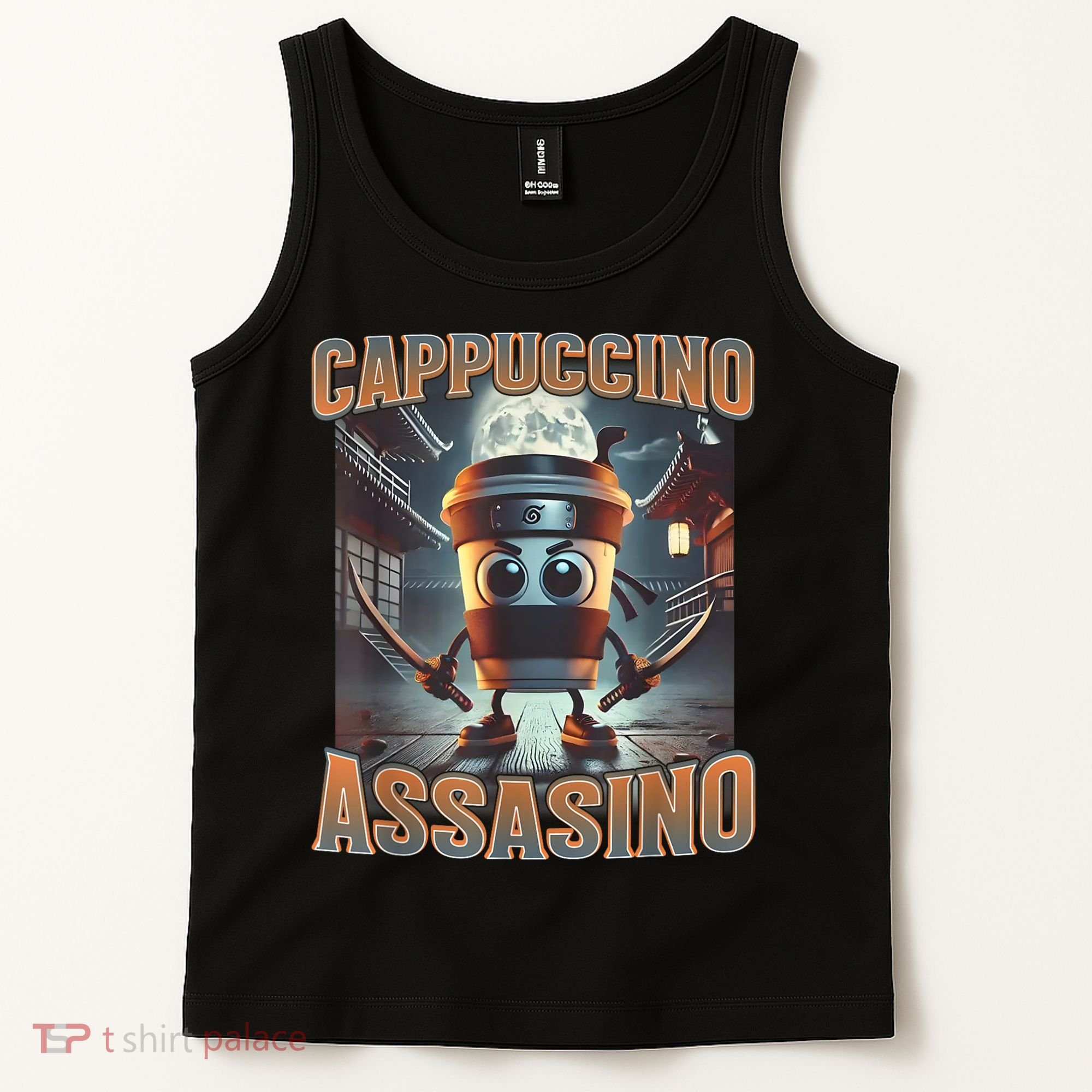 Italian Brainrot Cappuccino Assassino, Funny Cappuccino Meme Tank Top