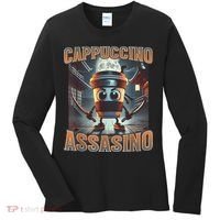 Italian Brainrot Cappuccino Assassino, Funny Cappuccino Meme Women's Long Sleeve Shirt thumb 0