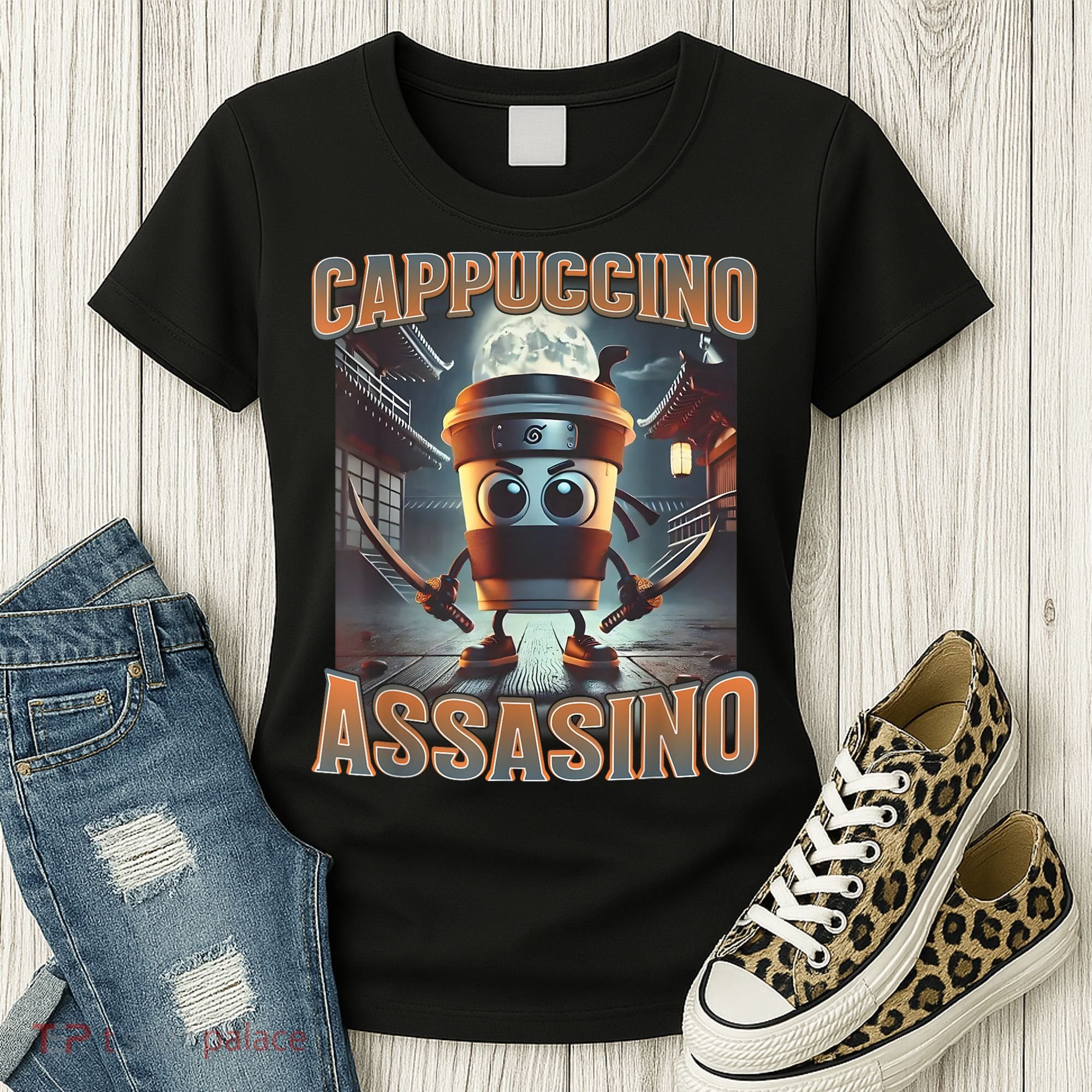 Italian Brainrot Cappuccino Assassino, Funny Cappuccino Meme Women's T-Shirt