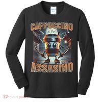 Italian Brainrot Cappuccino Assassino, Funny Cappuccino Meme Kids Long Sleeve Shirt thumb 0