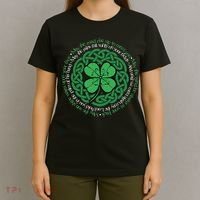 Irish Blessing, Celtic Knot & 4Leaf Clover Luck T-Shirt thumb 4