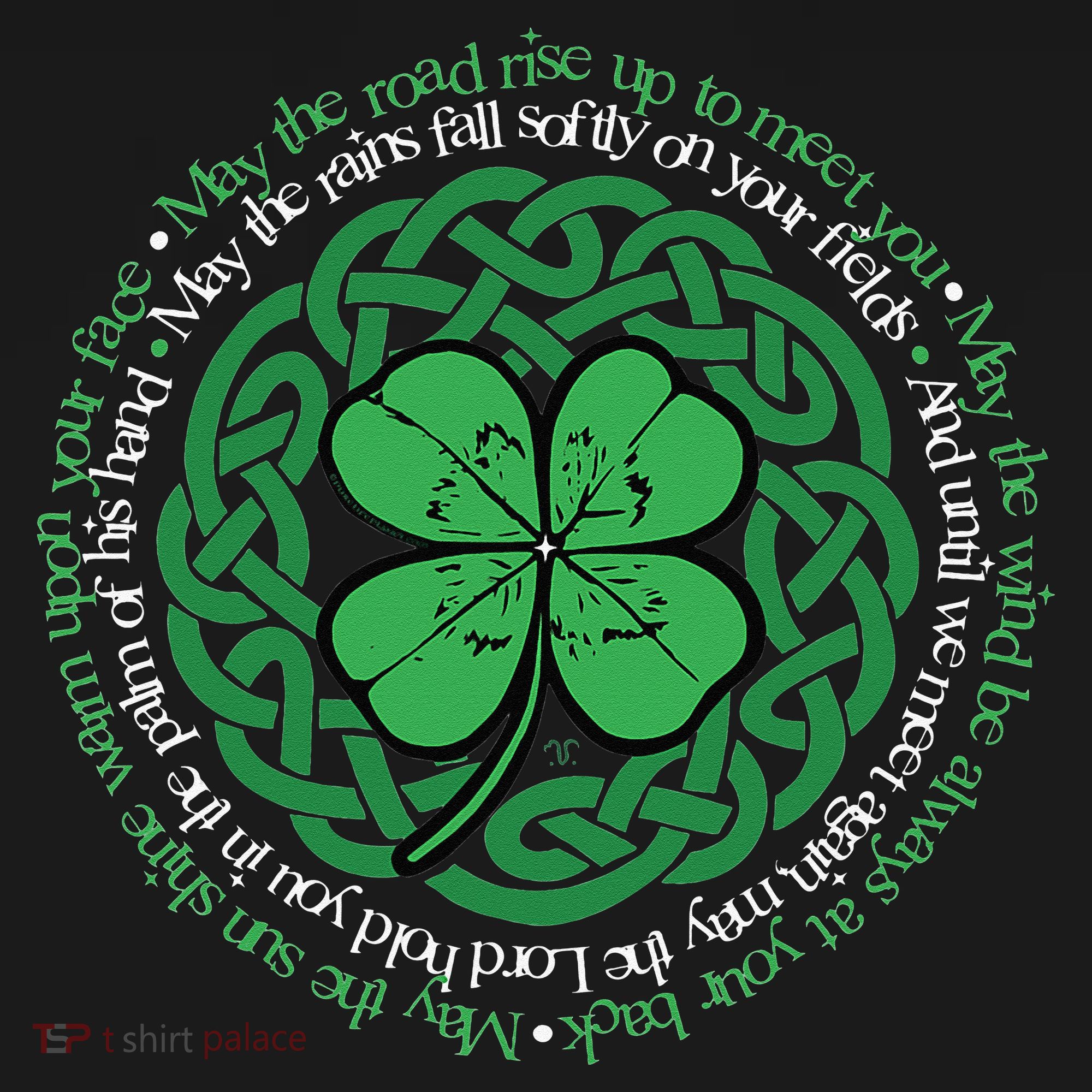 Irish Blessing, Celtic Knot & 4Leaf Clover Luck Pajama Set