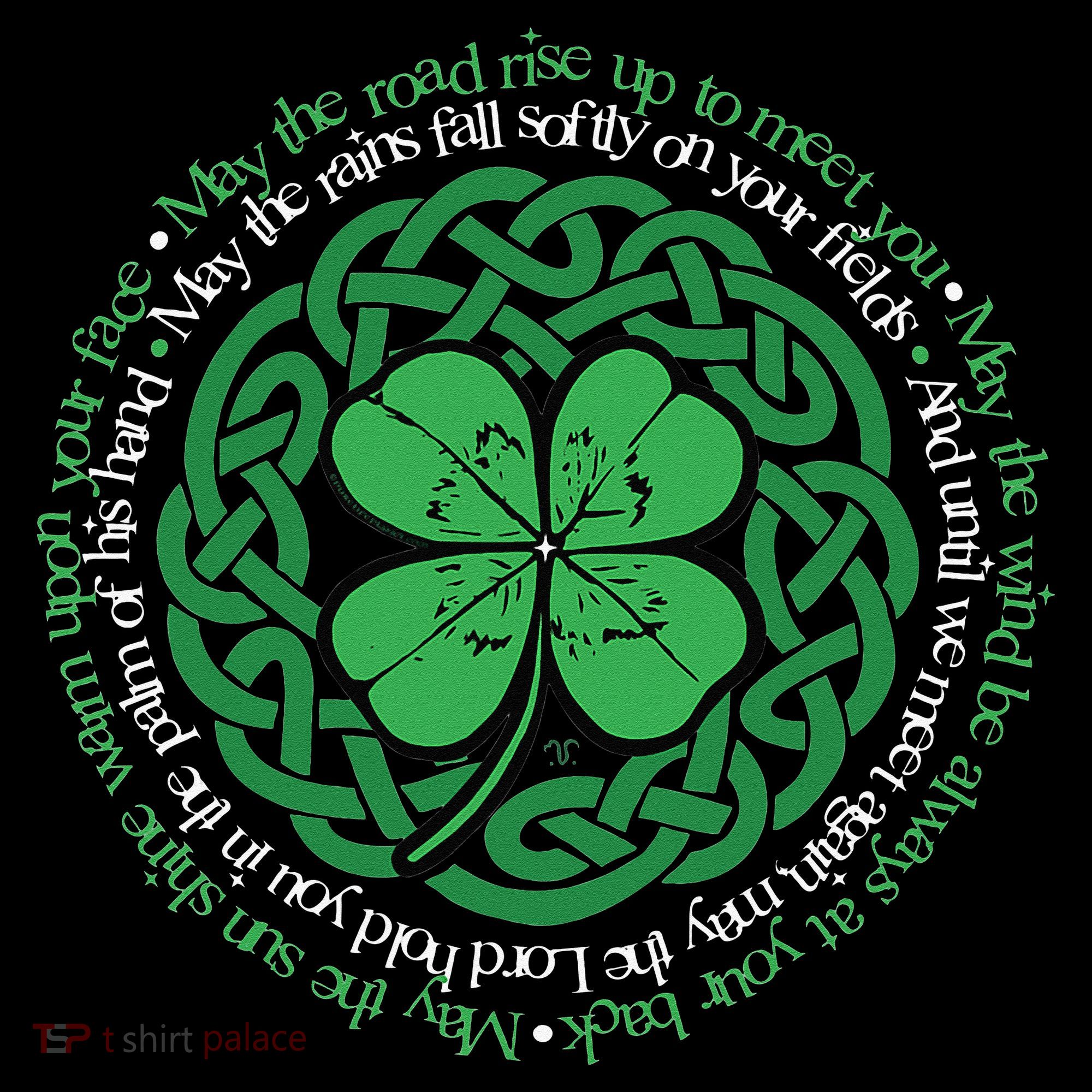 Irish Blessing, Celtic Knot & 4Leaf Clover Luck Women's T-Shirt