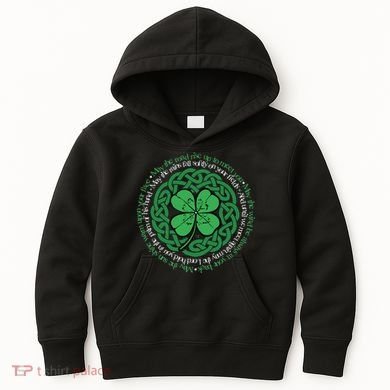 Irish Blessing, Celtic Knot & 4Leaf Clover Luck Kids Hoodie