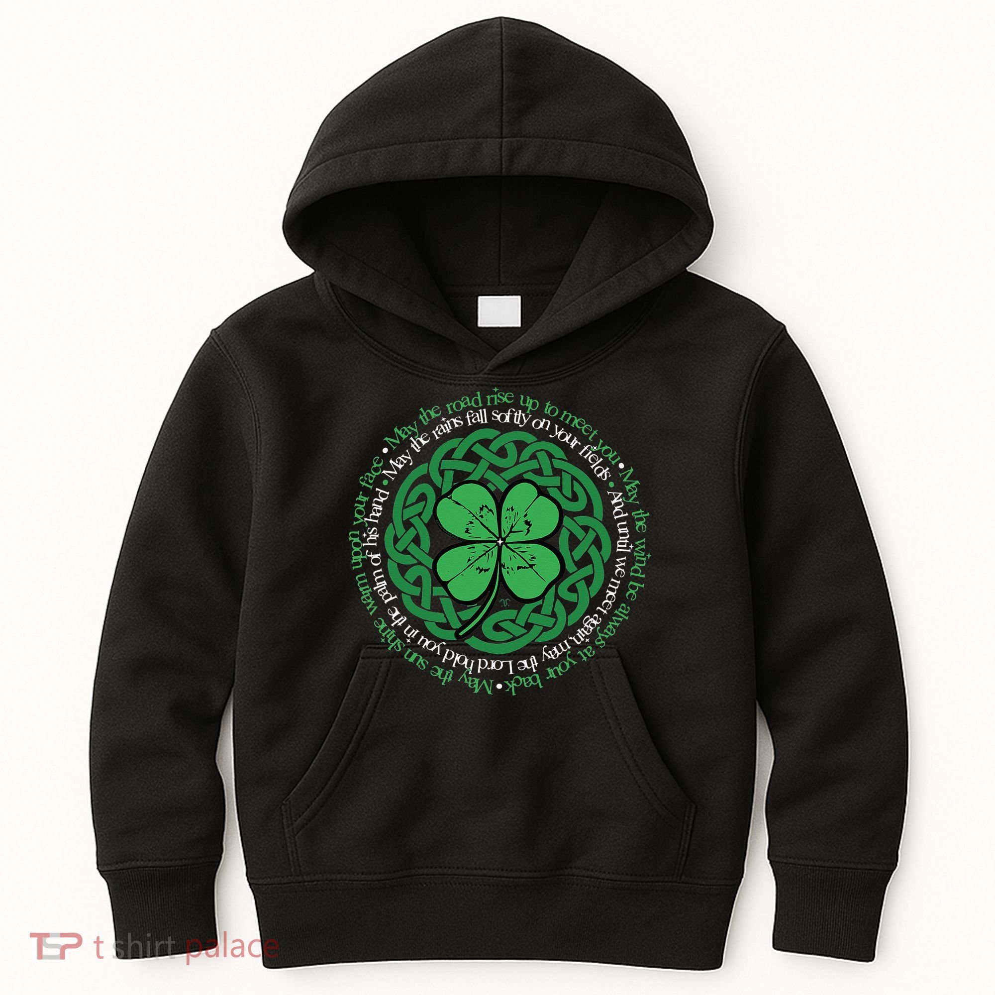 Irish Blessing, Celtic Knot & 4Leaf Clover Luck Kids Hoodie