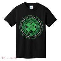 Irish Blessing, Celtic Knot & 4Leaf Clover Luck Kids T-Shirt thumb 0