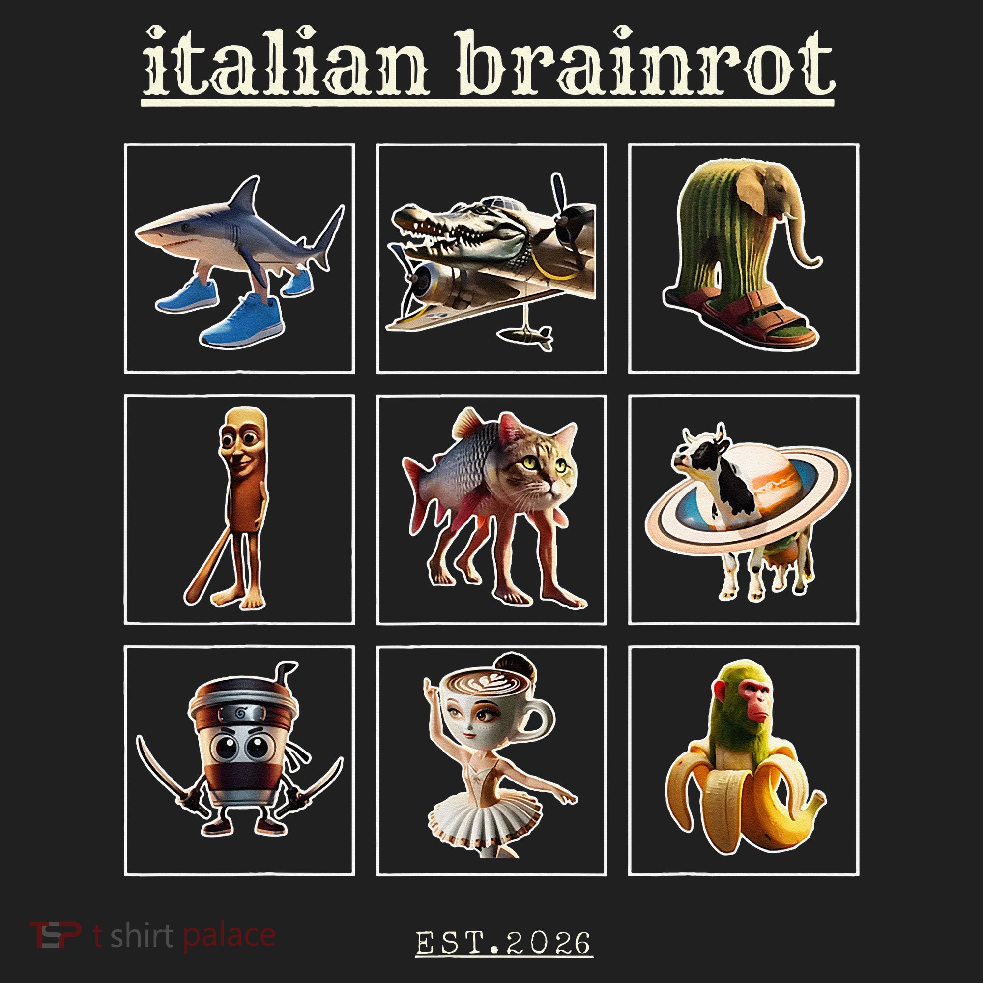 Italian Brainrot Characaters Meme Gen Z Funny Humor Women's Sweatshirt