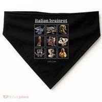 Italian Brainrot Characaters Meme Gen Z Funny Humor USA-Made Doggie Bandana thumb 0