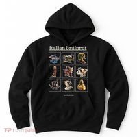 Italian Brainrot Characaters Meme Gen Z Funny Humor Hoodie thumb 0