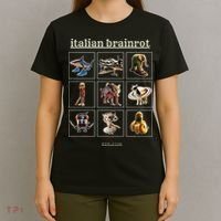 Italian Brainrot Characaters Meme Gen Z Funny Humor T-Shirt thumb 4