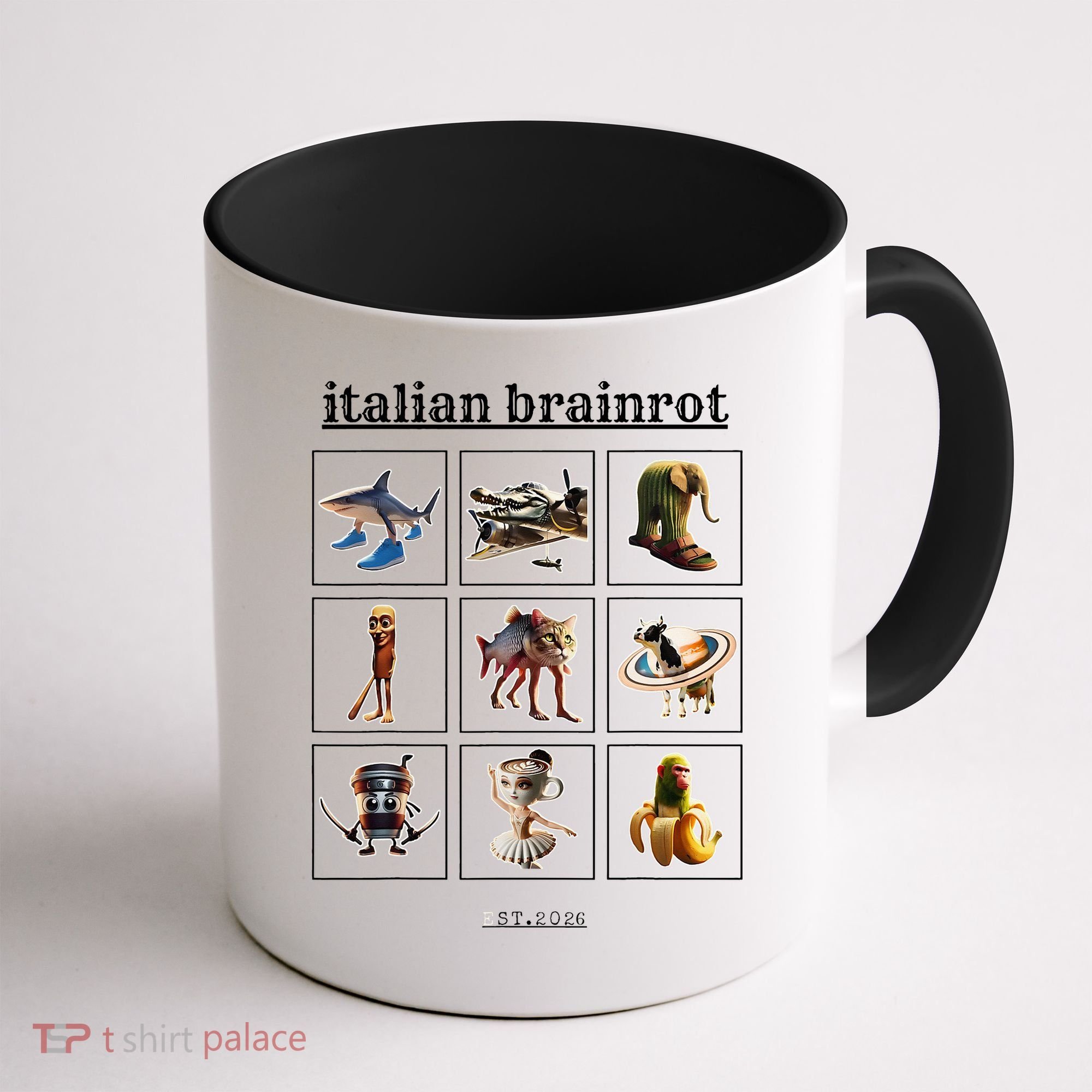 Italian Brainrot Characaters Meme Gen Z Funny Humor Coffee Mug