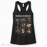Italian Brainrot Characaters Meme Gen Z Funny Humor Women's Tank Top thumb 0