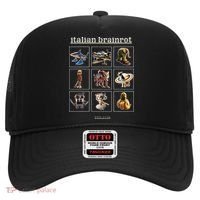 Italian Brainrot Characaters Meme Gen Z Funny Humor Hat thumb 0