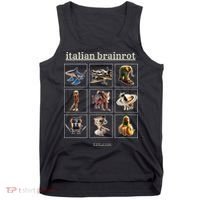 Italian Brainrot Characaters Meme Gen Z Funny Humor Tank Top thumb 0