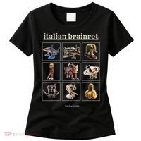 Italian Brainrot Characaters Meme Gen Z Funny Humor Women's T-Shirt thumb 0
