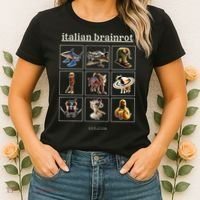 Italian Brainrot Characaters Meme Gen Z Funny Humor Women's T-Shirt thumb 2