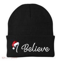 I Believe Cute Santa Hat Christmas Believe In Santa Gift Beanie thumb 0
