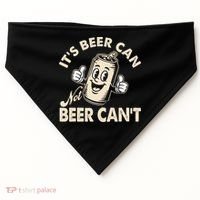 It's Beer Can Not Beer Can't Funny Retro USA-Made Doggie Bandana thumb 0