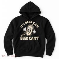 It's Beer Can Not Beer Can't Funny Retro Hoodie thumb 0