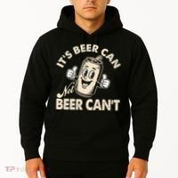 It's Beer Can Not Beer Can't Funny Retro Hoodie thumb 2