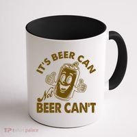 It's Beer Can Not Beer Can't Funny Retro Coffee Mug thumb 1