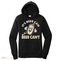 It's Beer Can Not Beer Can't Funny Retro Women's Hoodie thumb 0