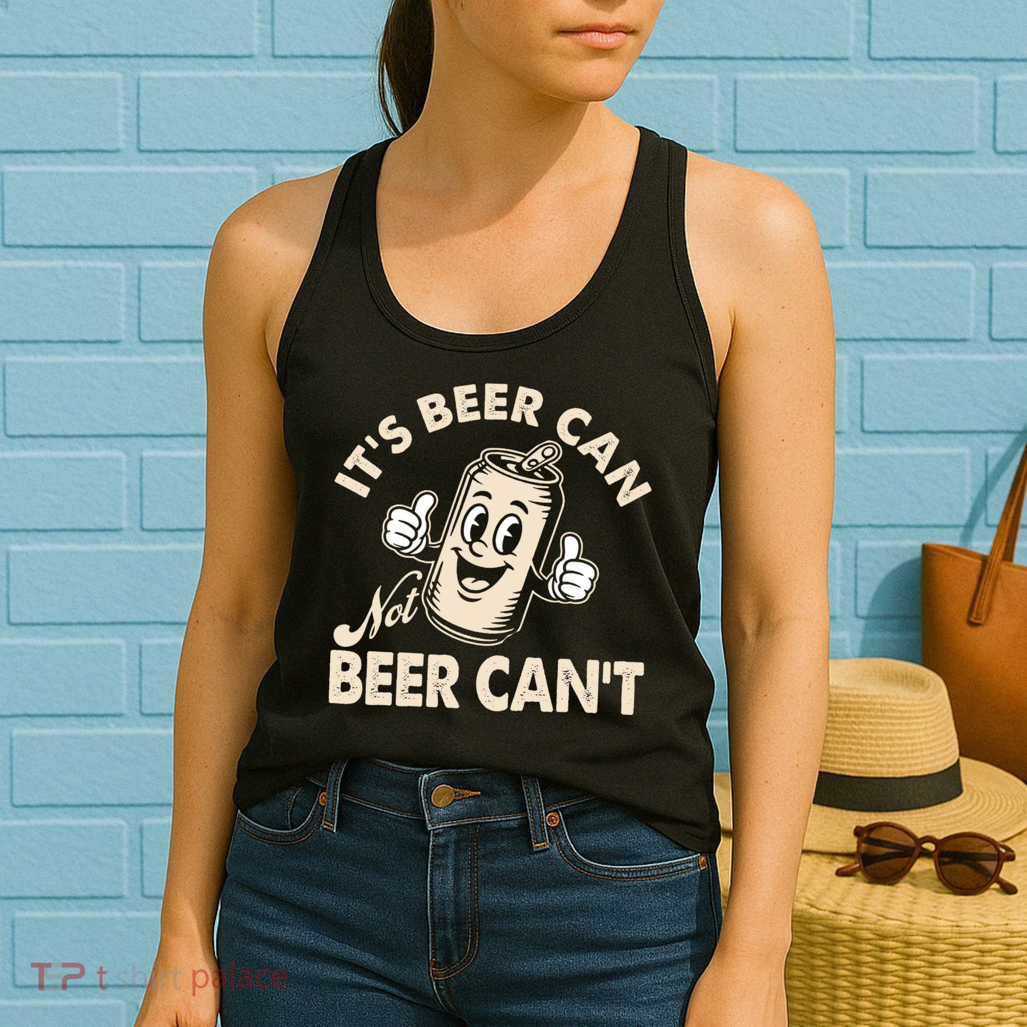 It's Beer Can Not Beer Can't Funny Retro Women's Tank Top