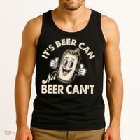 It's Beer Can Not Beer Can't Funny Retro Tank Top thumb 3