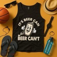 It's Beer Can Not Beer Can't Funny Retro Tank Top thumb 4