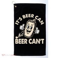 It's Beer Can Not Beer Can't Funny Retro Golf Towel thumb 0