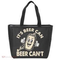 It's Beer Can Not Beer Can't Funny Retro Tote Bag thumb 0
