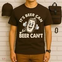 It's Beer Can Not Beer Can't Funny Retro T-Shirt thumb 6