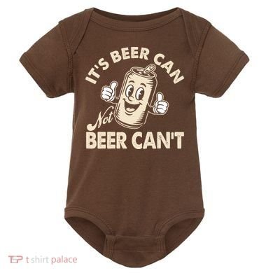 It's Beer Can Not Beer Can't Funny Retro Baby Bodysuit