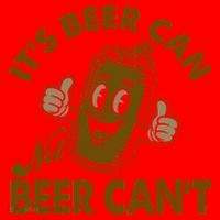 It's Beer Can Not Beer Can't Funny Retro Santa Hat thumb 1