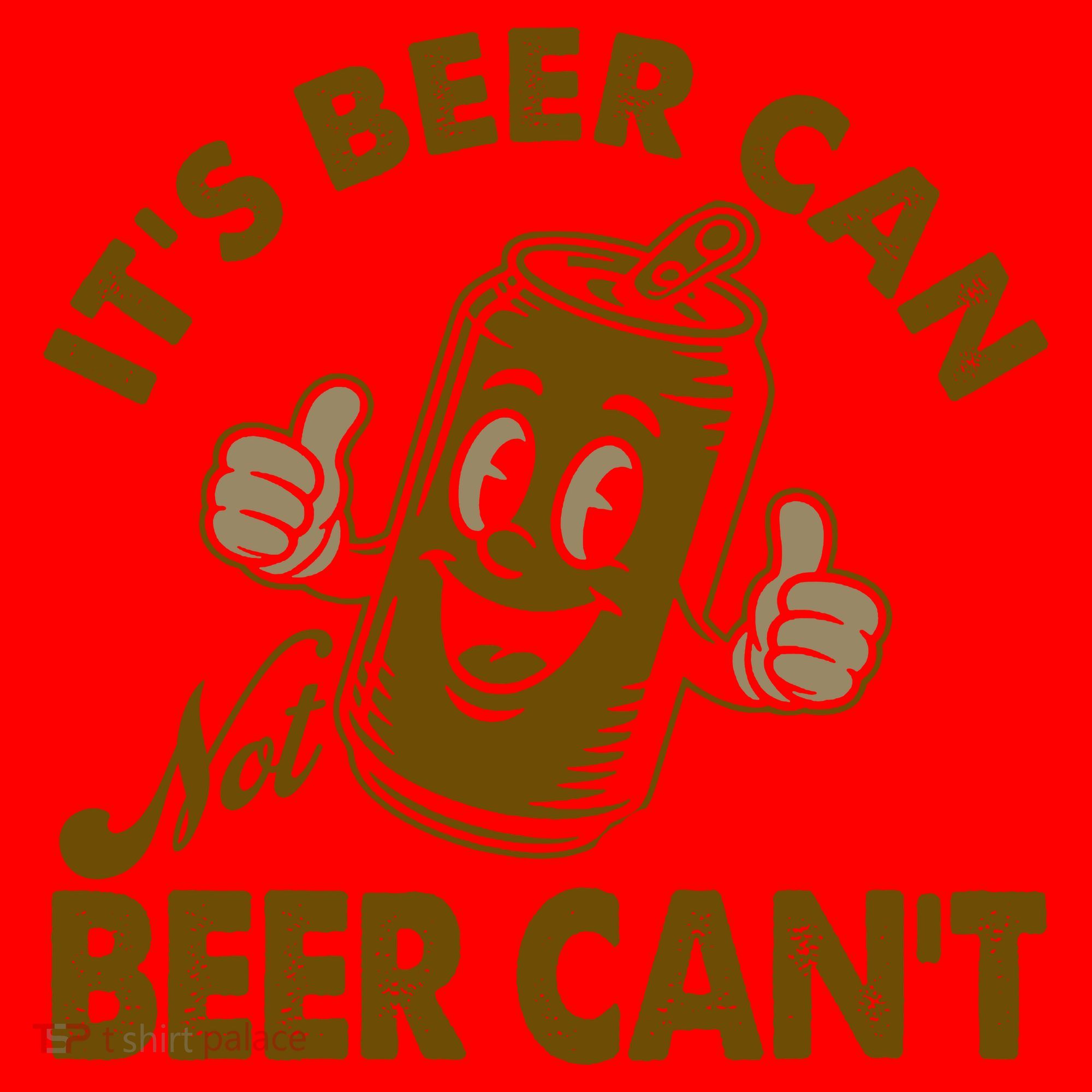 It's Beer Can Not Beer Can't Funny Retro Santa Hat